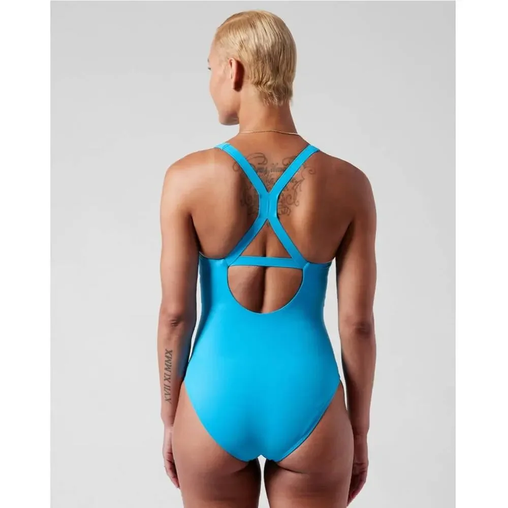 NWT Athleta Malibu one piece swimsuit - MEDIUM - santorini blue - MEDIUM